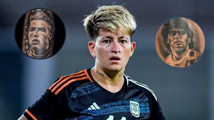 Mundial Femenino 2023: los tatuajes de Yamila Rodríguez, la crack argentina que elige a Cristiano Ronaldo por encima de Messi
