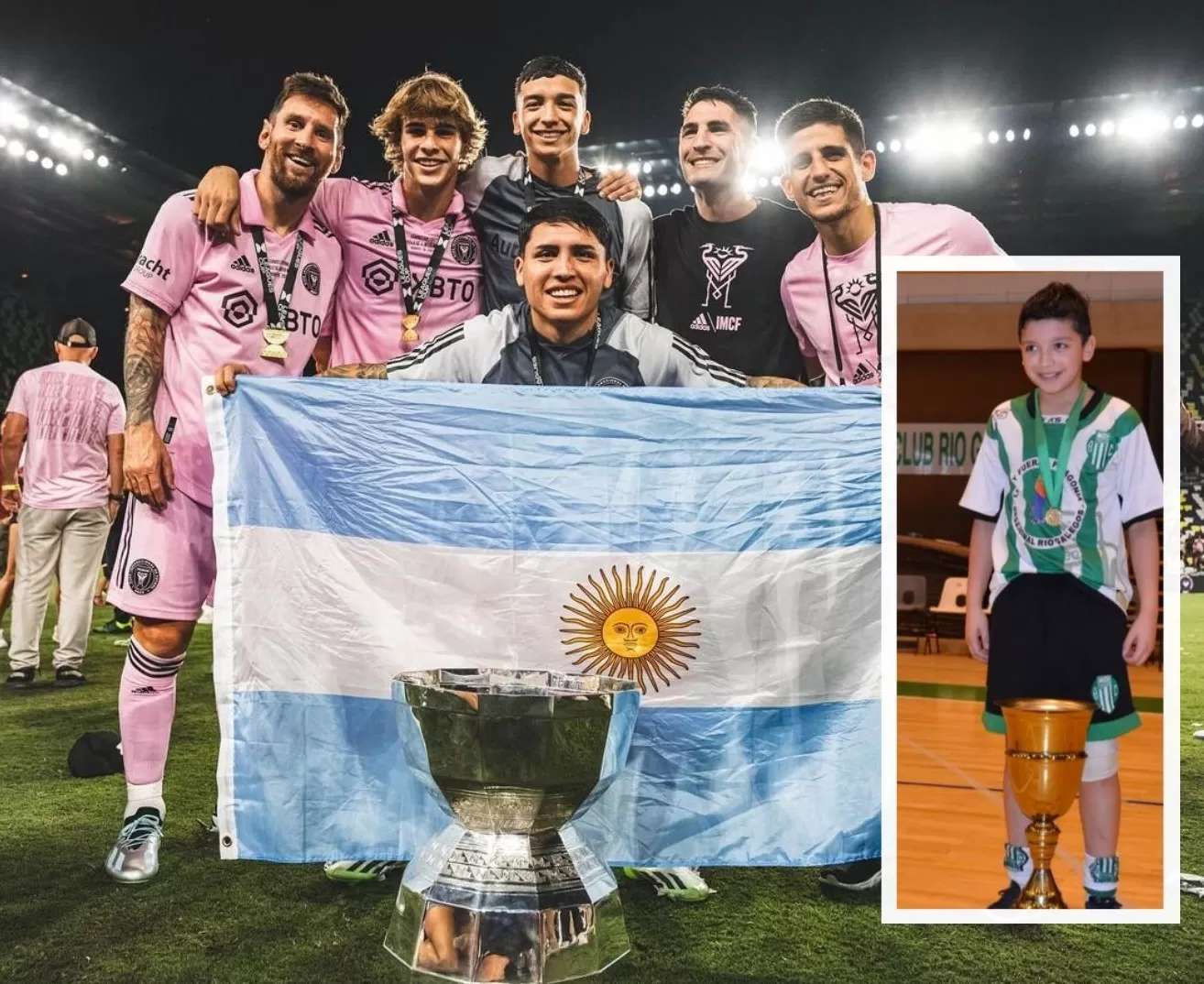 “Toto” Avilés campeón con Messi en el Inter Miami: el mismo día hace nueve años se coronó con el Boxing Club