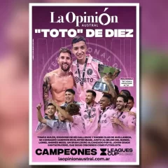 No te pierdas el póster especial de “Toto” Avilés, el futbolista de Río Gallegos campeón de la Leagues Cup con Lionel Messi