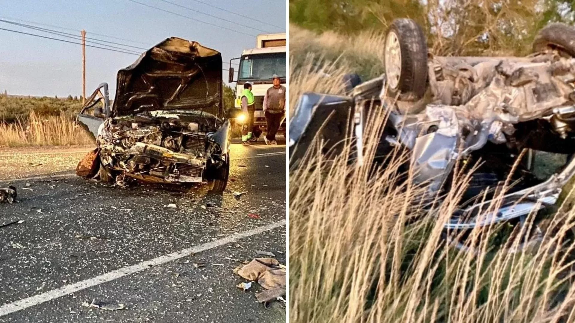 Trágico choque frontal y vuelco cerca de Rawson: una persona perdió la vida Trágico choque frontal y vuelco cerca de Rawson: una persona perdió la vida