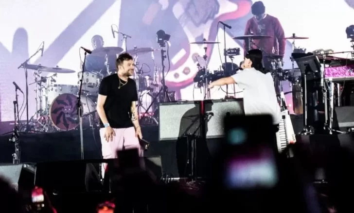 Video. Trueno cantó junto a Gorillaz en el Quilmes rock y la rompió