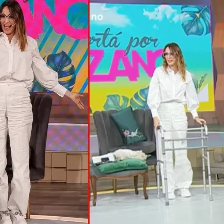 Emotivo momento: Vero Lozano se puso de pie por primera vez tras su accidente