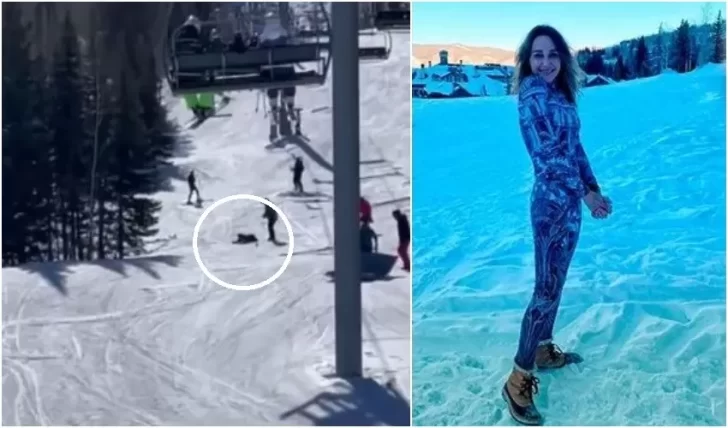 El impresionante video de la caída que tuvo Verónica Lozano mientras esquiaba