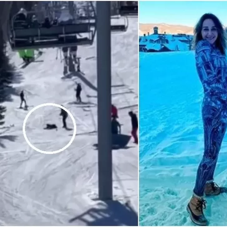 El impresionante video de la caída que tuvo Verónica Lozano mientras esquiaba