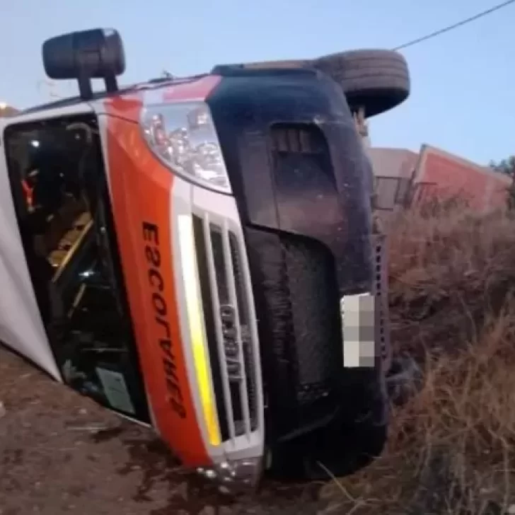 Volcó un transporte escolar que llevaba cuatro nenes a bordo