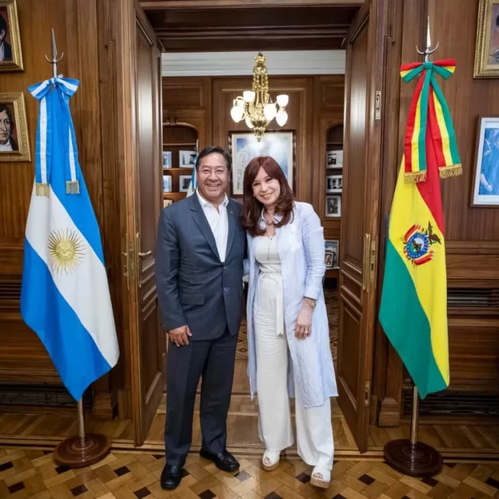Cristina Kirchner recibió a Luis Arce en el Senado  