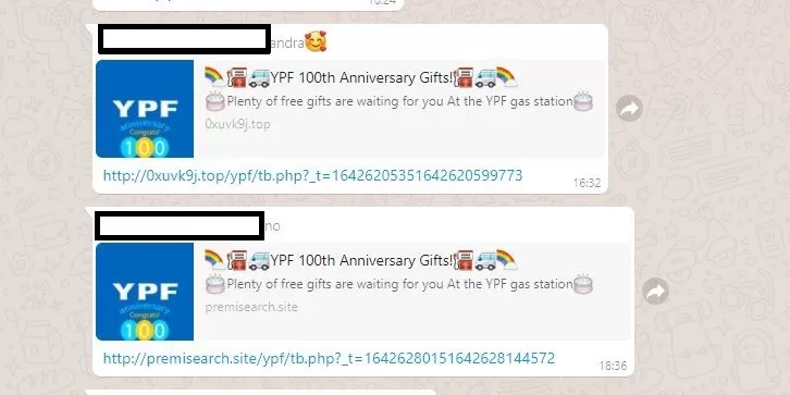 Es fake el concurso de YPF a través de un link que circula por WhatsApp