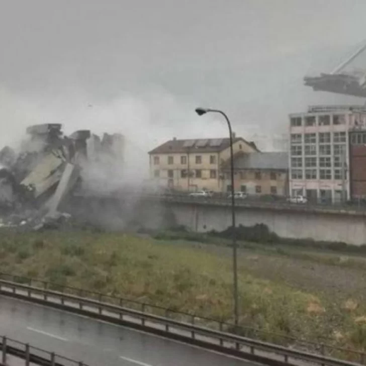 Tragedia en Italia: se cayó un puente de 90 metros Tragedia en Italia: se cayó un puente de 90 metros