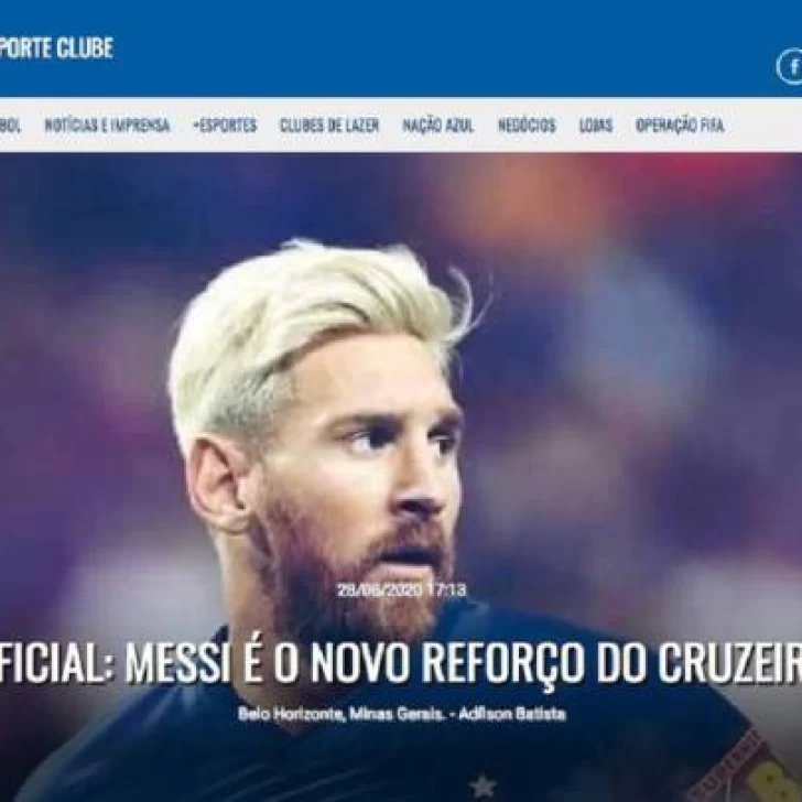 Hackearon la cuenta del Cruzeiro de Brasil anunciando la contratación de Messi