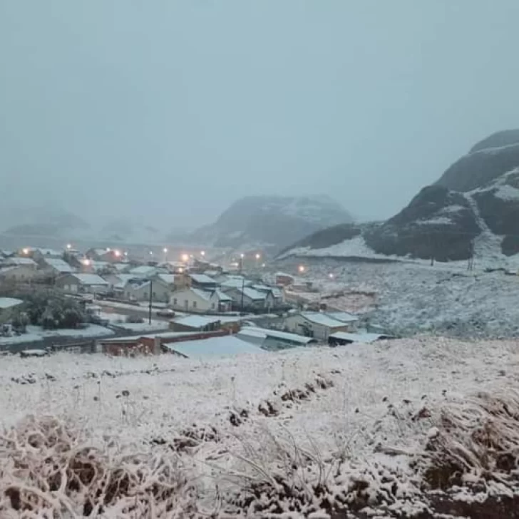 Nevó en El Chaltén