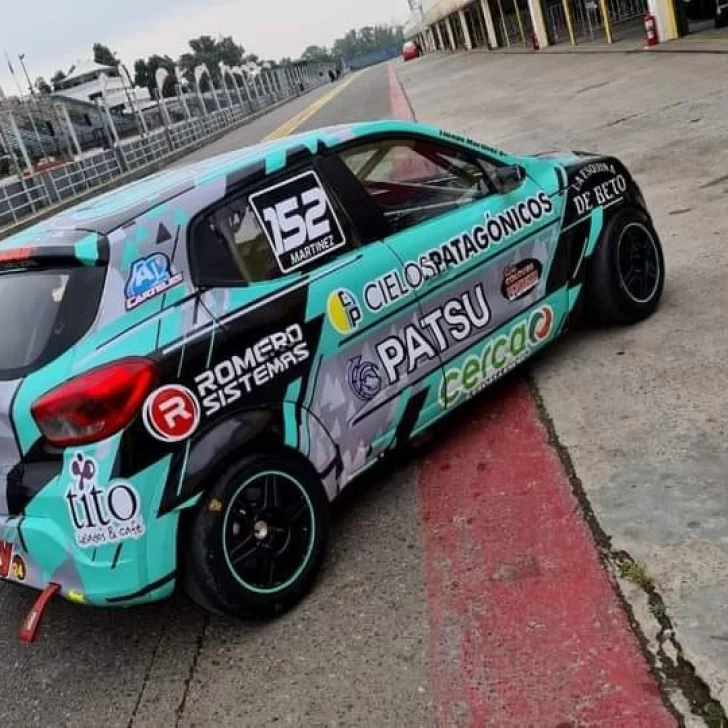 Thiago Martínez probó el nuevo auto en el autódromo de Buenos Aires