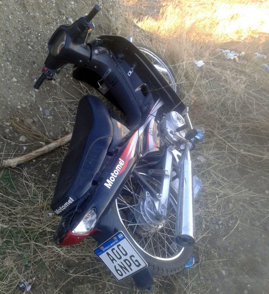 Encontraron una moto escondida entre árboles