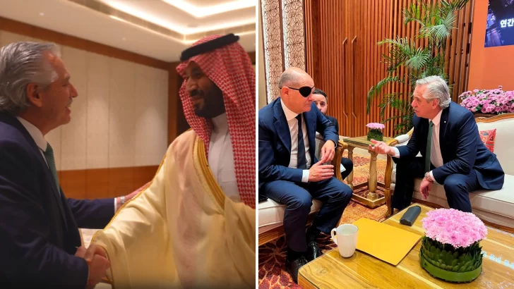 Alberto Fernández se reunió con el príncipe de Arabia Saudita y con el canciller alemán Olaf Scholz
