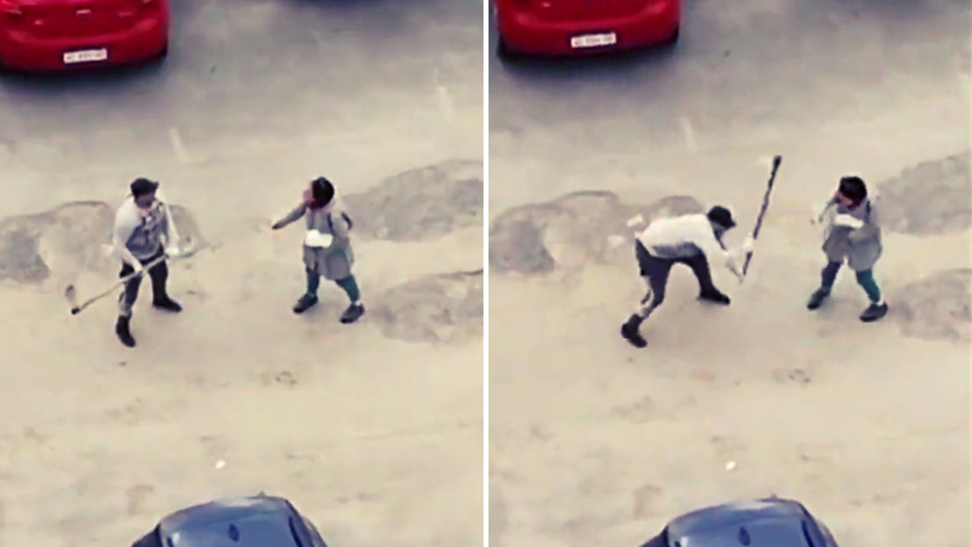 Un hombre atacó a una mujer con una azada y le quebró el brazo: todo quedó filmado Un hombre atacó a una mujer con una azada y le quebró el brazo: todo quedó filmado