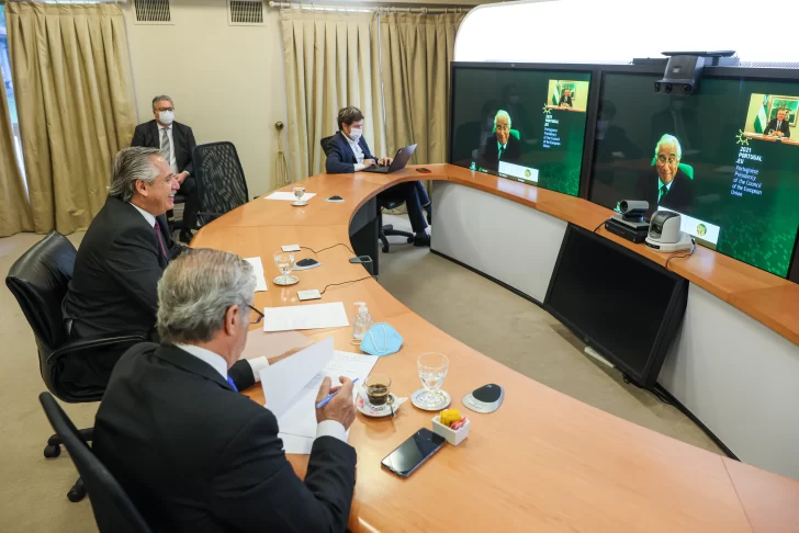 El presidente Alberto Fernández mantuvo una videoconferencia con el primer ministro de Portugal, Antonio Costa