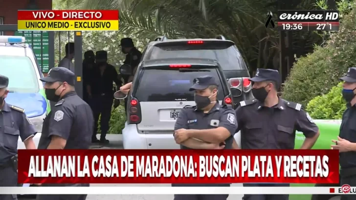 Allanan la casa de Diego Maradona en el country de Tigre