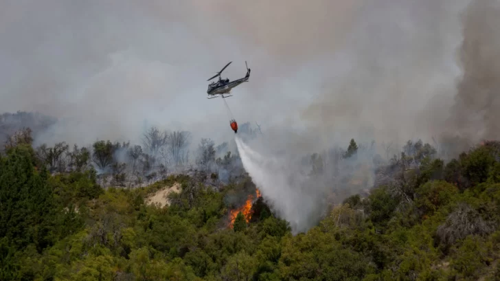 Las altas temperaturas no ayudan a sofocar los  incendios forestales de Rio Negro, Neuquén y la Pampa