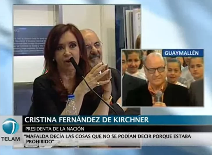 Cristina Fernández lamentó el fallecimiento de Quino: “Hasta siempre, maestro”