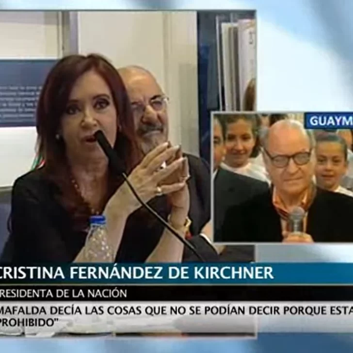 Cristina Fernández lamentó el fallecimiento de Quino: “Hasta siempre, maestro”