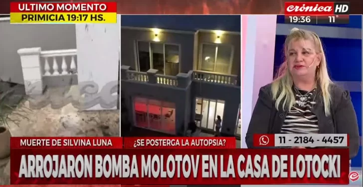 Tiraron una bomba molotov a la casa de Lotocki