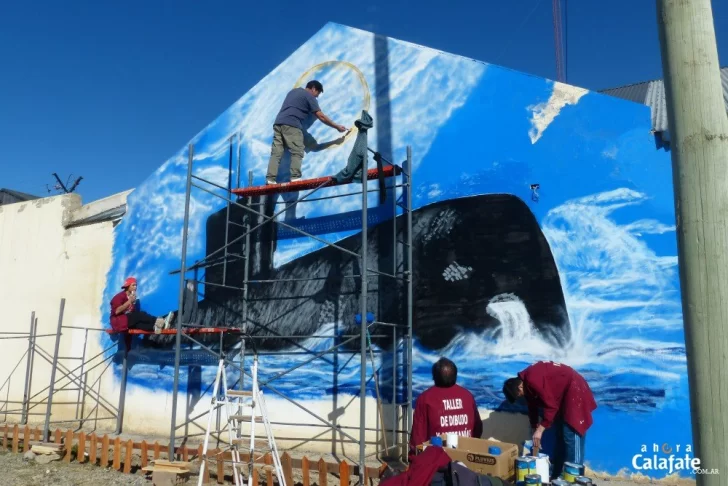 Internos de la Alcaidía pintan mural en homenaje al ARA San Juan