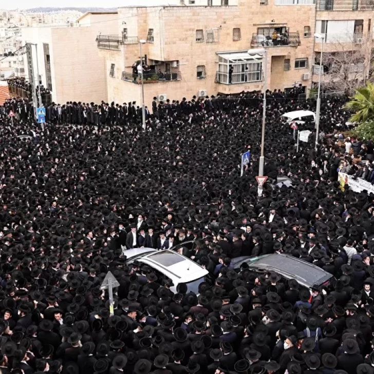 En plena cuarentena, cerca de 20 mil personas asistieron al funeral de un rabino en Jerusalén