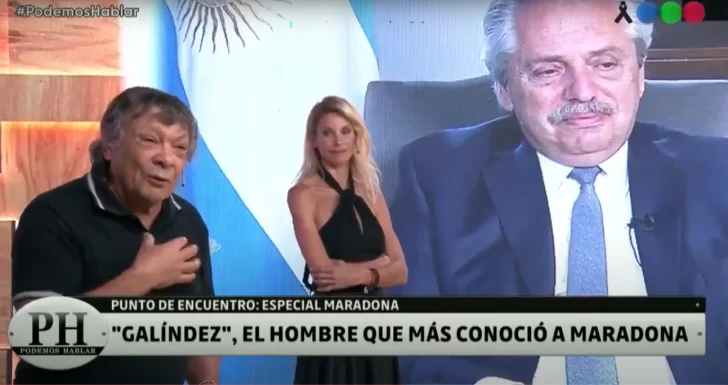 Video. La emoción de Galindez por Maradona y Alberto Fernández: “Mi corazón y mi alma se lo entrego, mi Presidente”