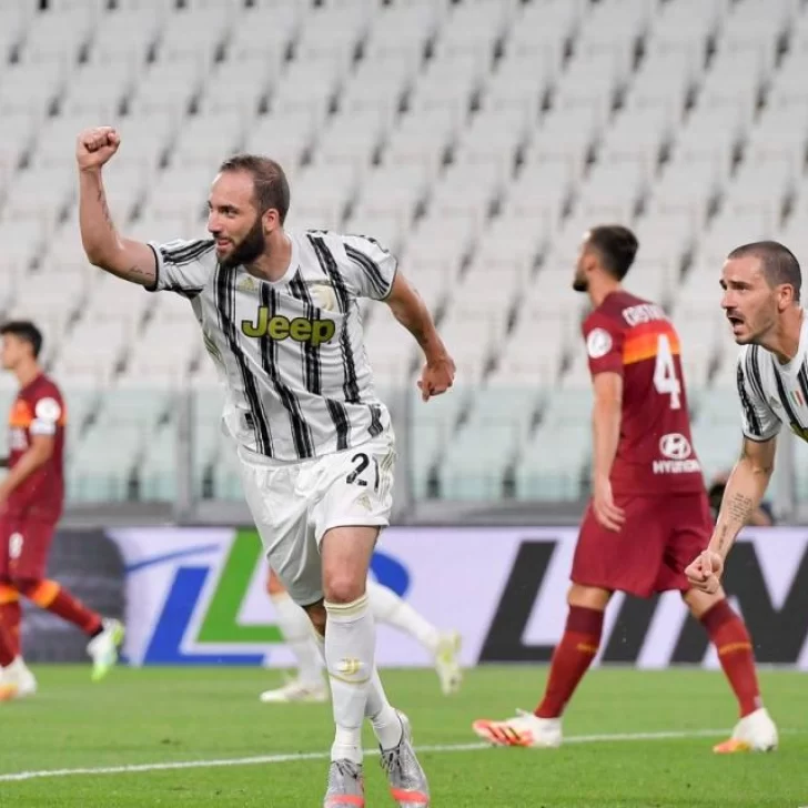 El gol de Higuaín no alcanzó: Juventus cayó por 3 a 1 ante Roma