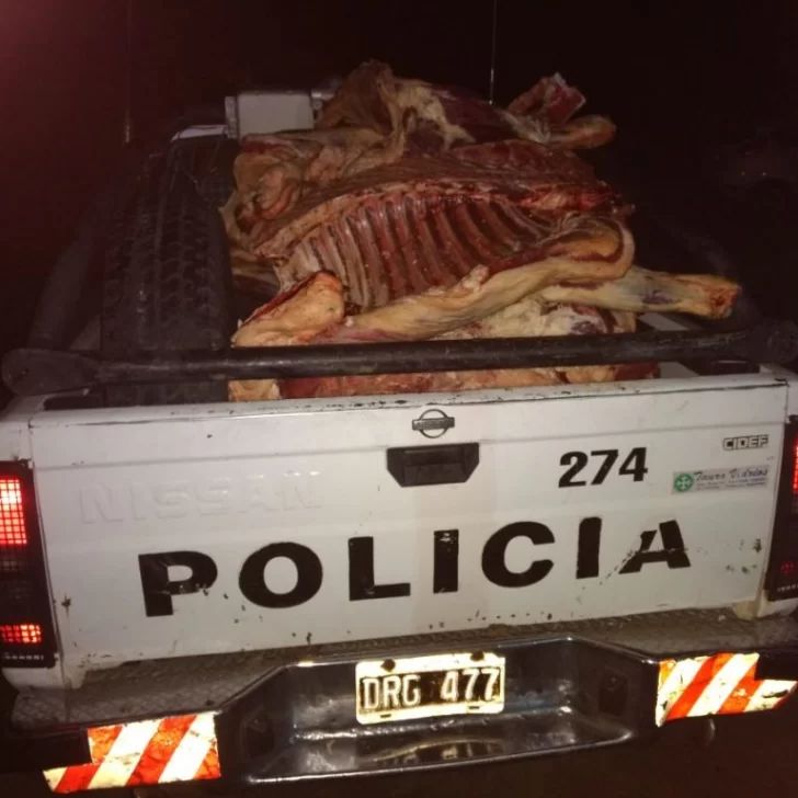 Decomisan carne vacuna en operativo del GEOR