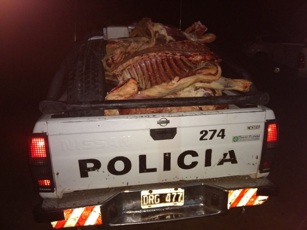 Decomisan carne vacuna en operativo del GEOR