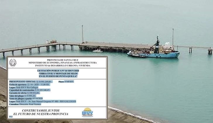 Empezará el montaje de los silos de acopio de granos en el Puerto de Punta Quilla