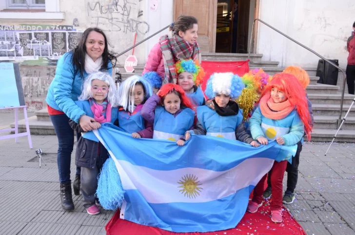 Infantes realizaron intervención artística