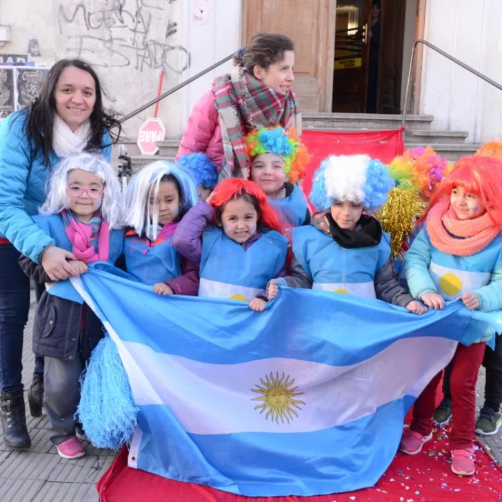 Infantes realizaron intervención artística