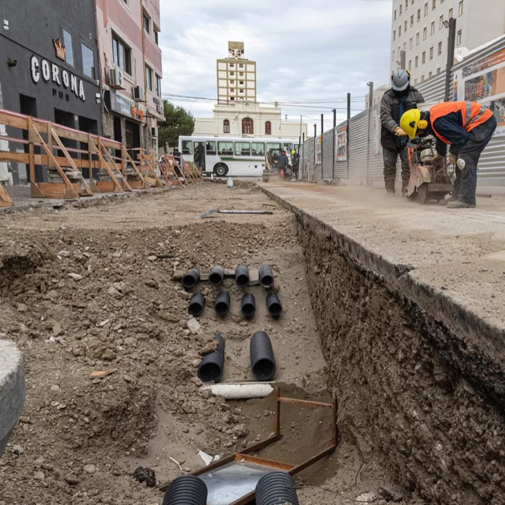 Avanza la obra del centro comercial a cielo abierto de Comodoro Rivadavia