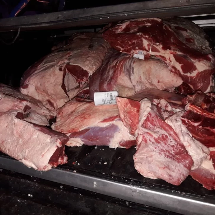 Le decomisaron 150 kilos de carne a un comerciante