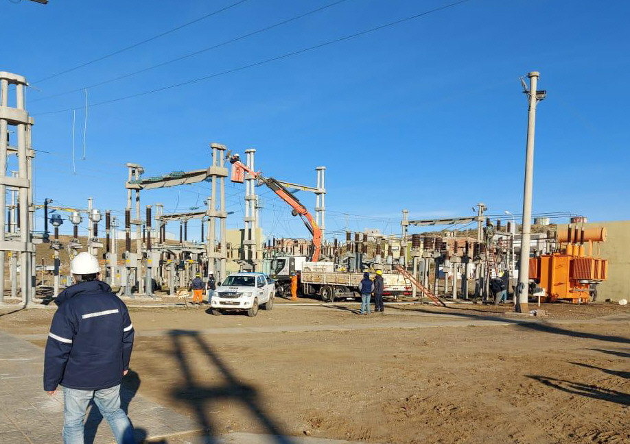 Una obra largamente esperada en Caleta Olivia: la línea de 132 kv ya entrega energía