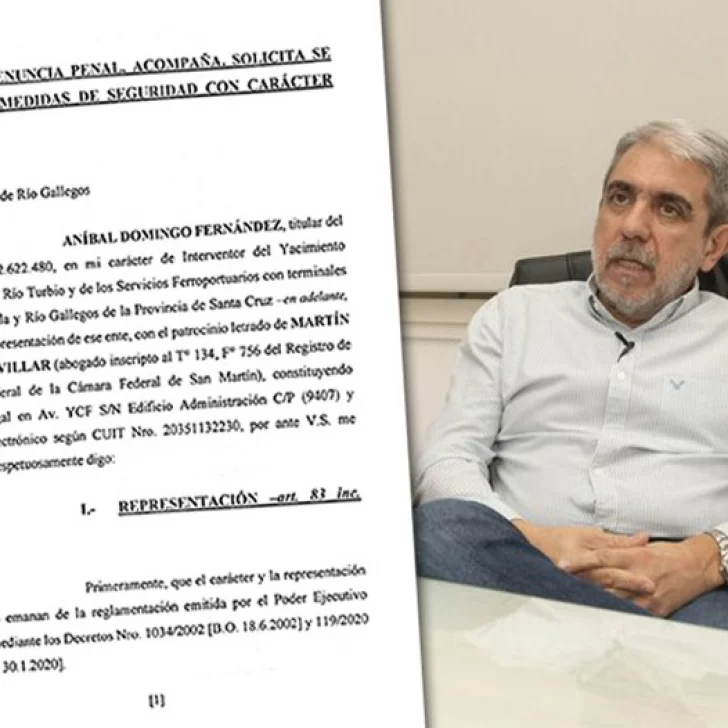 YCRT: Aníbal Fernández denunció penalmente a extrabajadores que atacaron instalaciones y se encadenaron