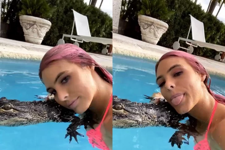 Lele Pons posó con cocodrilos y la acusaron de maltrato animal