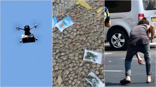 “¿Es un pájaro? ¿Es un avión?”:  llovieron bolsas de marihuana desde un dron en Tel Aviv