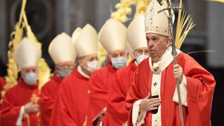 El Papa Francisco celebró la misa de Domingo de Ramos