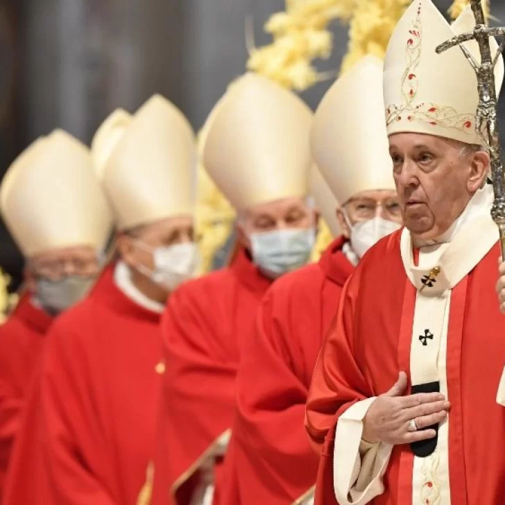 El Papa Francisco celebró la misa de Domingo de Ramos