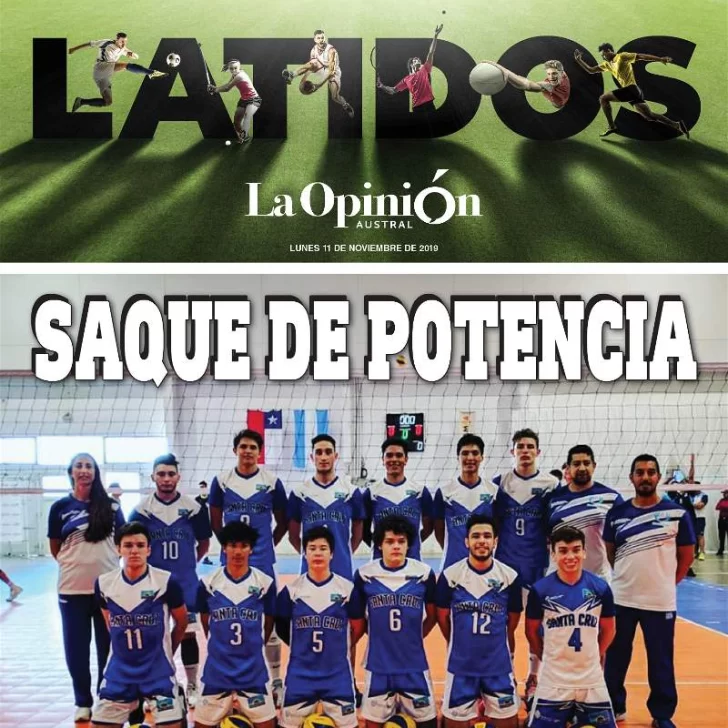 Tapa Suplemento deportivo de La Opinión Austral LATIDOS, Santa Cruz, 11 de noviembre de 2019 Tapa Suplemento deportivo de La Opinión Austral LATIDOS, Santa Cruz, 11 de noviembre de 2019