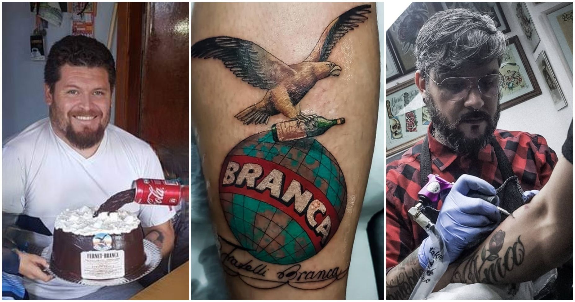 Vecino de Puerto San Julián se tatuó el logo de Fernet Branca, se hizo viral y la empresa le dedicó un mensaje