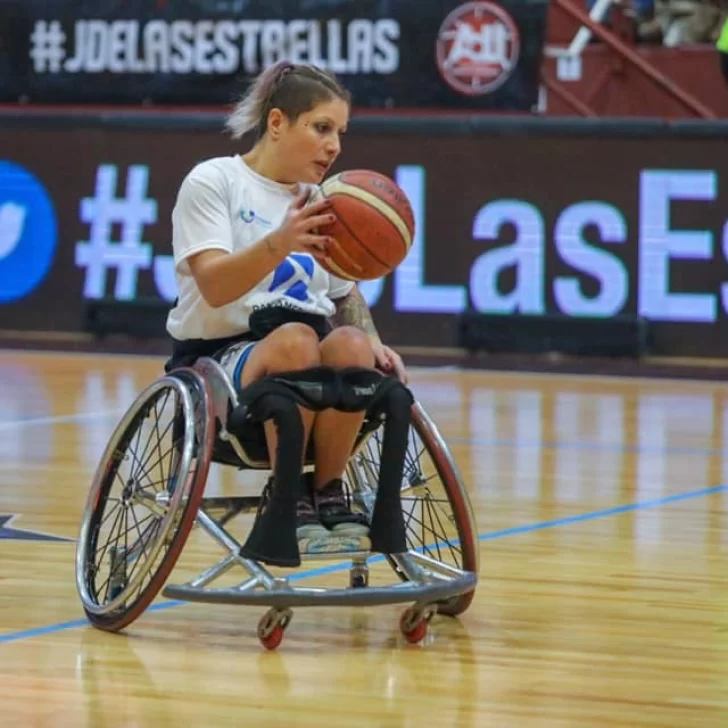 La santacruceña Vanesa Salcedo estuvo en la fiesta anual de Juego de las Estrellas