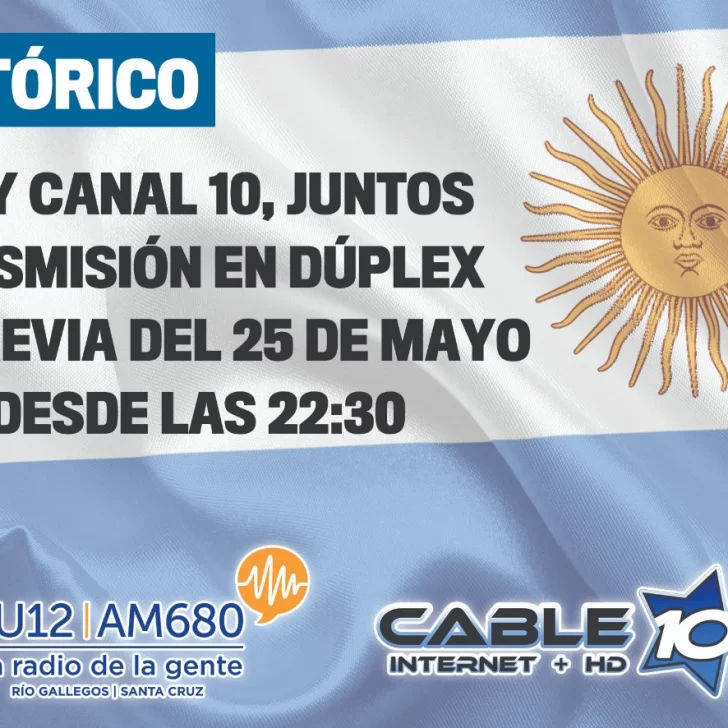 Histórico: LU12 y Canal 10, juntos en la vigilia del 25 de mayo