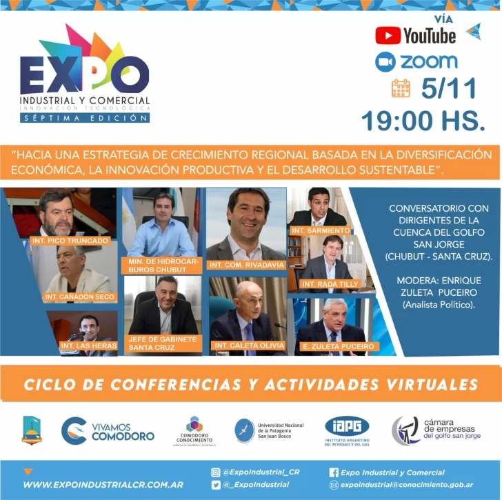 7° Expo Industrial y Comercial: funcionarios del Golfo San Jorge de Chubut y Santa Cruz dirán presente