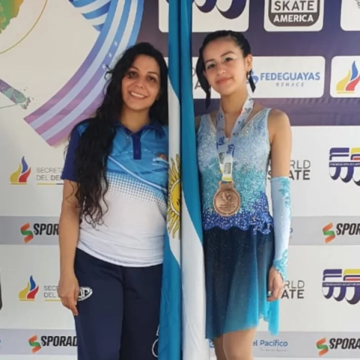 Patín artístico: Abril Ortega consiguió el bronce en el Panamericano Junior