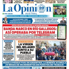 Diario La Opinión Austral tapa edición impresa del sábado 16 de septiembre de 2023, Río Gallegos, Santa Cruz, Argentina