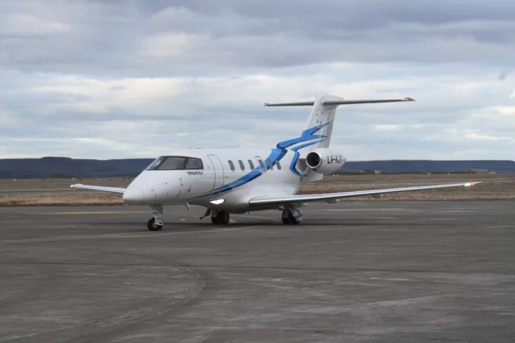 Llegó el nuevo avión sanitario a Río Gallegos