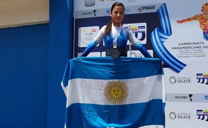 La patinadora de Río Gallegos, Aitana Españón, es subcampeona Panamericana